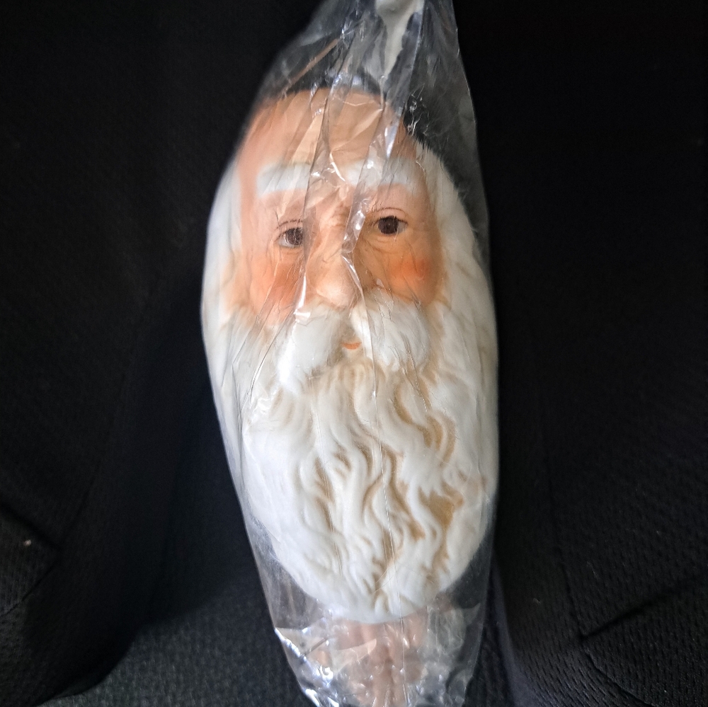 VTG MANGELSON'S Porcelain old SANTA head and hands 3-1/2" CHRISTMAS craft sealed